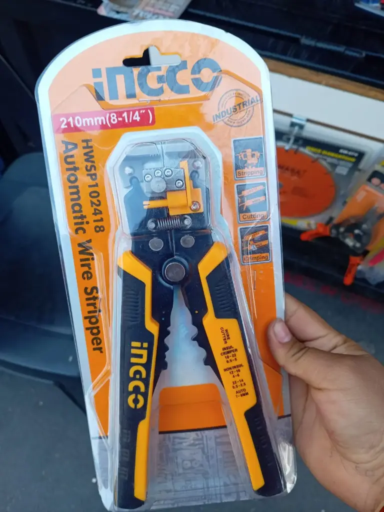 Tenazas Pelacables automático 3x1 Spellatura corte y Crimpeadora Ingco
